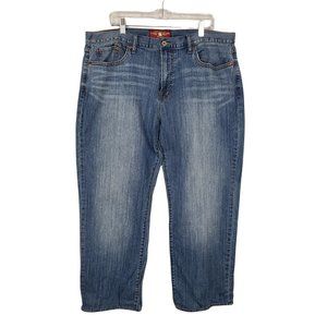 Lucky Brand Men's Jeans Sz 40 Blue 361 Vintage Straight Denim Altered Short